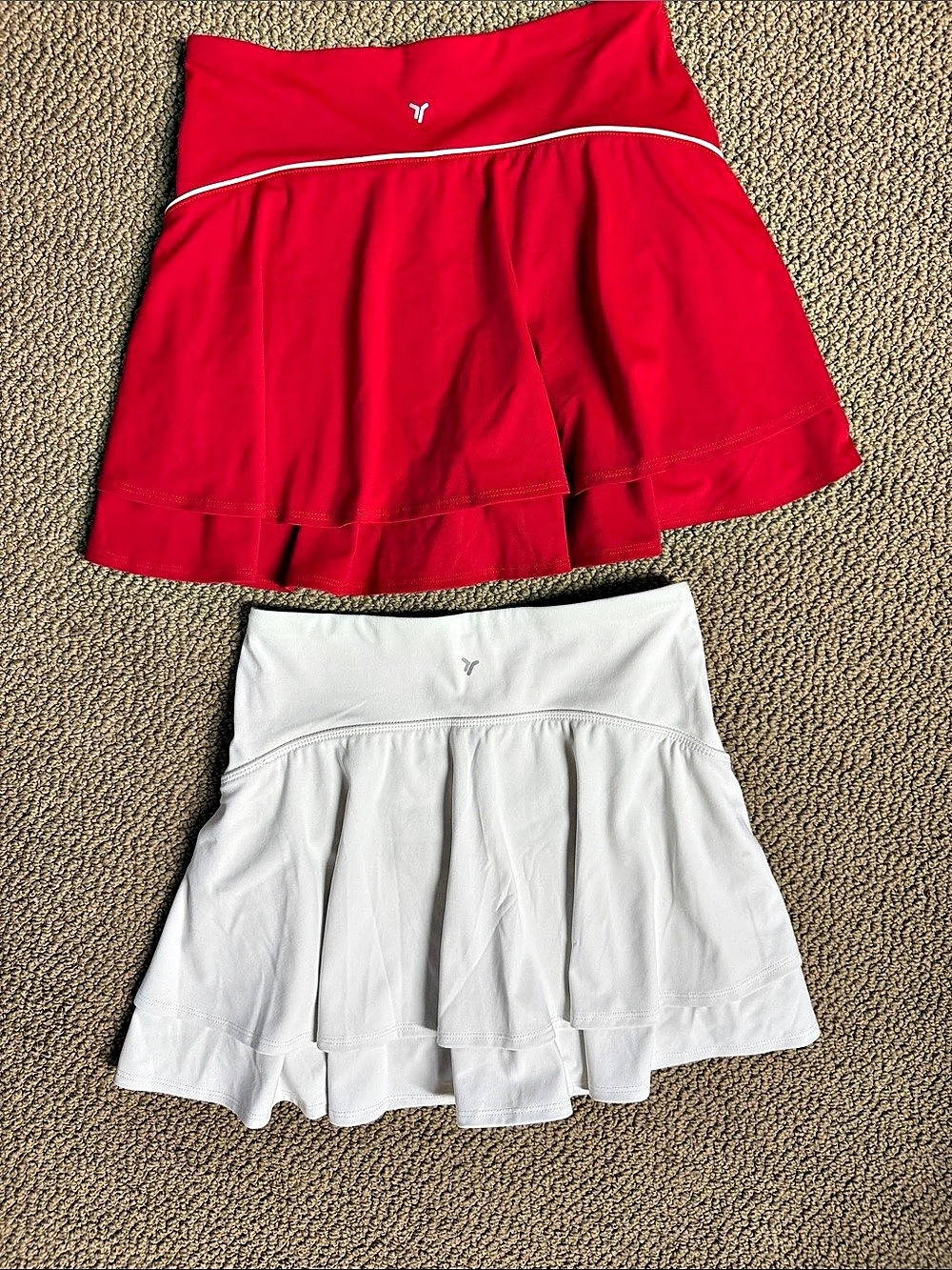 Old Navy Active High-Rise Go-Dry Skort Set (2) Red & White Size Small